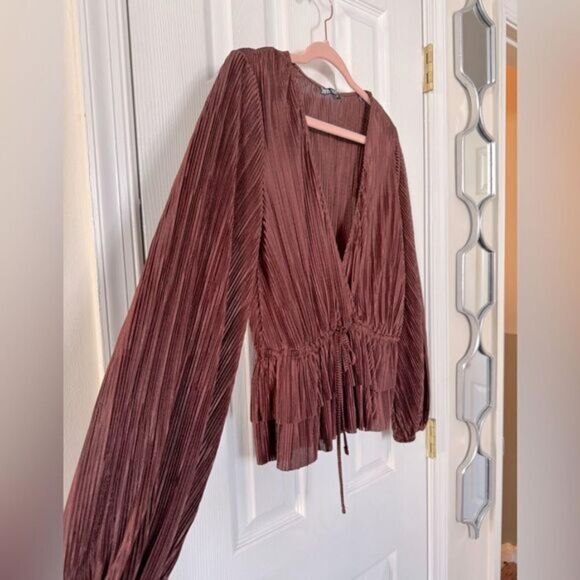 Zara Women's Brown Blouse - Picture 6 of 8